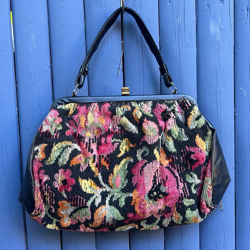 Vintage Marry Poppins Floral Tapestry Women's Bag